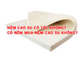 Nệm cao su có tốt không? Có nêm mua nệm cao su không?