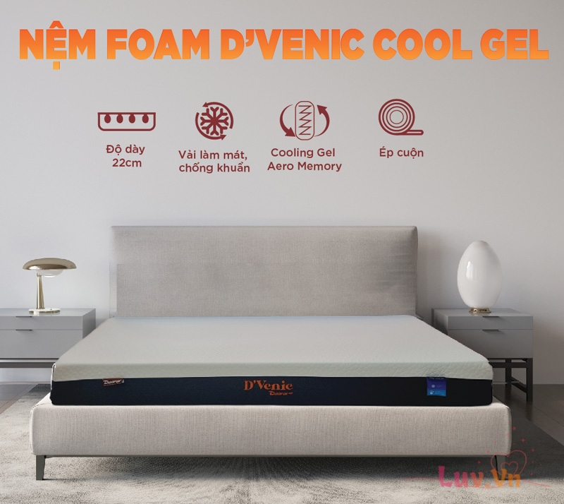 Đánh giá Nệm Foam D’Venic Cool Gel 15 Nệm Foam D’Venic Cool Gel
