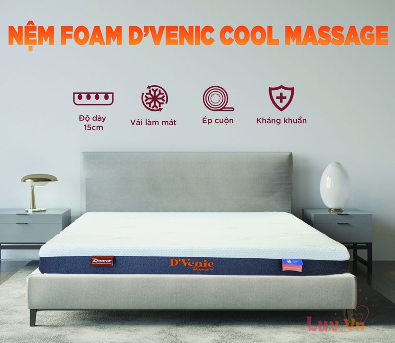Nệm ép cuộn Foam D’Venic Cool Massage