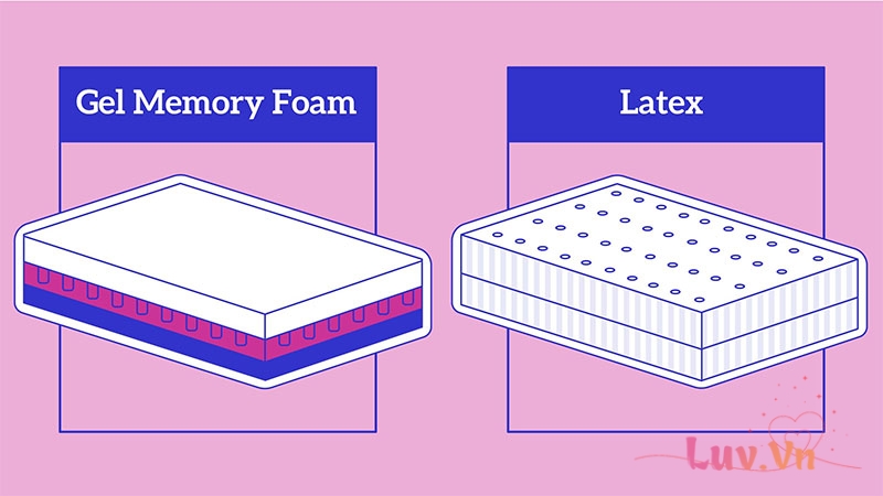 So sánh nệm foam và nệm cao su thiên nhiên