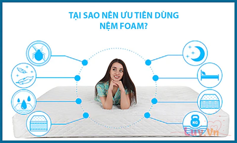 Tại sao nên ưu tiên dùng nệm foam?