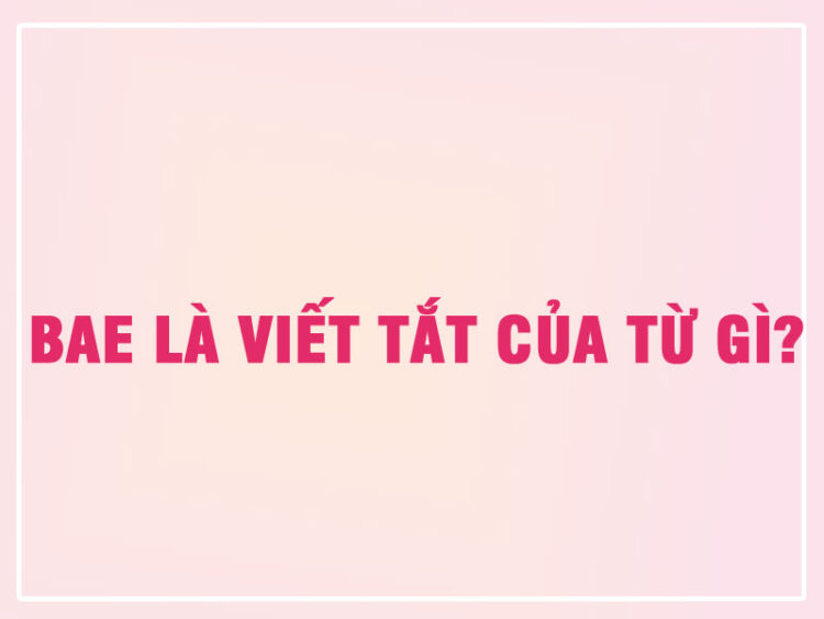 BAE là viết tắt của từ gì? 2 BAE là viết tắt của từ gì?