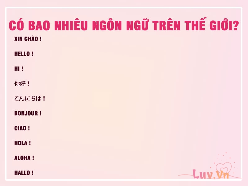 Có Bao Nhiêu Ngôn Ngữ Trên Thế Giới? 12 Có Bao Nhiêu Ngôn Ngữ Trên Thế Giới?